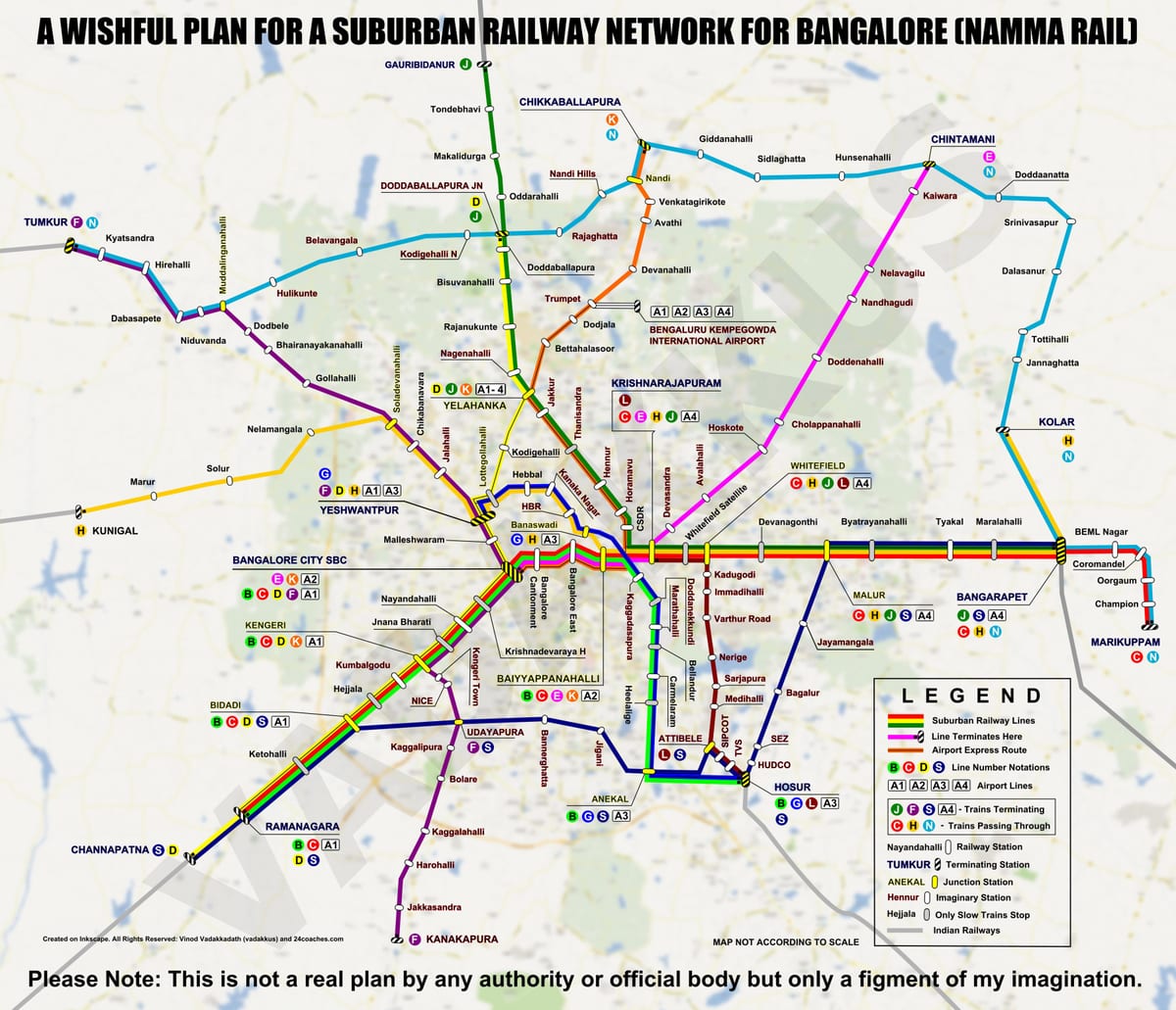 karte Bangalore dzelzceļa stacijas