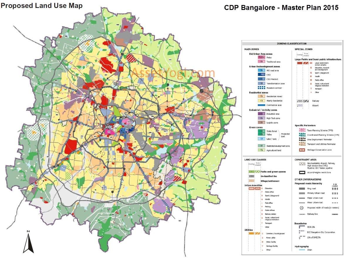 zemes izmantošanas karte Bangalore