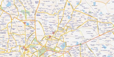 Maršruta karte Bangalore