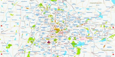 Bangalore tūristu vietas karti