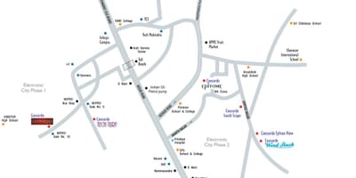 Karte elektronisko pilsētā, Bangalore